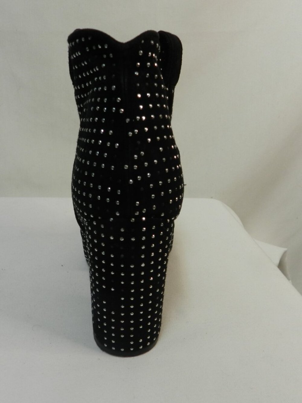 Laurence Dacade Suede silver Studded Pete ankle suede boots heeled Size 39 US 8 - Picture 6 of 10